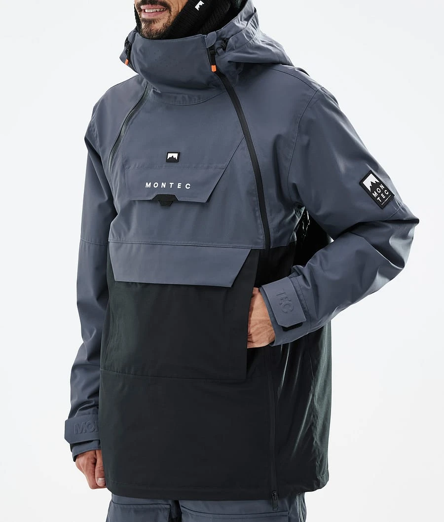 Doom Snowboard Jacket Men Metal Blue/Black - Image 9