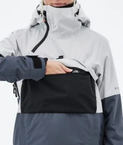 Dune W Snowboard Jacket Women Light Grey/Black/Metal Blue