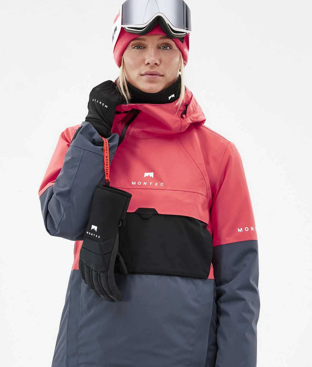 Dune W Ski Jacket Women Coral/Black/Metal Blue - Image 3