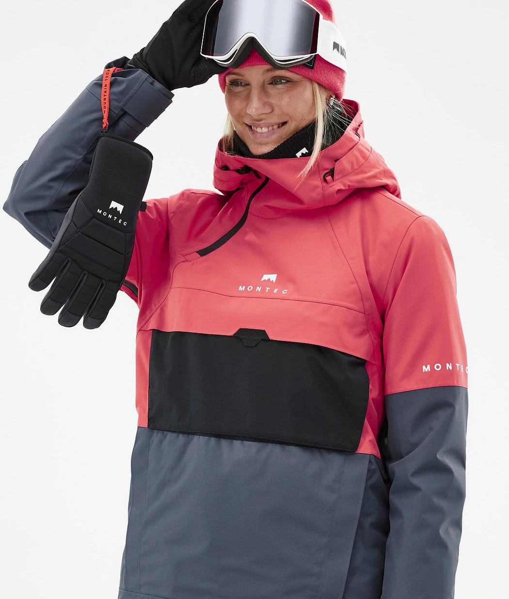 Dune W Snowboard Jacket Women Coral/Black/Metal Blue - Image 3