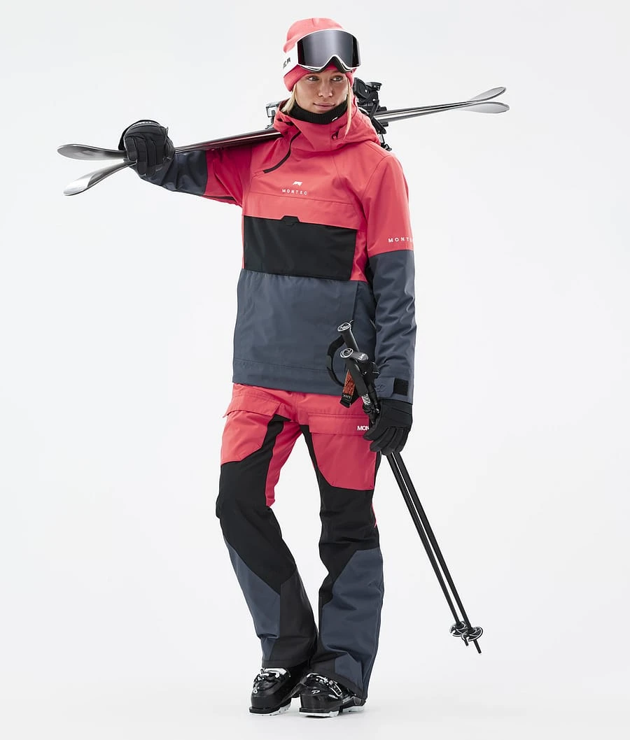 Dune W Ski Jacket Women Coral/Black/Metal Blue - Image 4