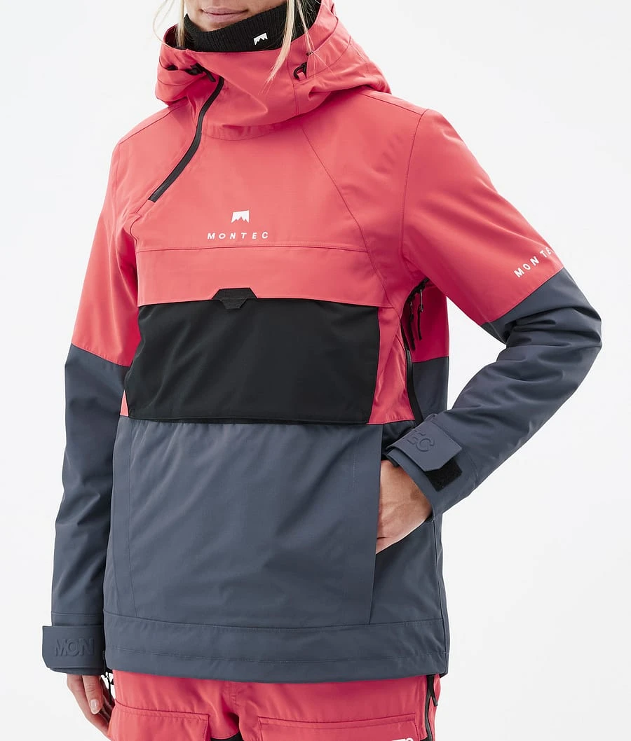 Dune W Ski Jacket Women Coral/Black/Metal Blue - Image 9