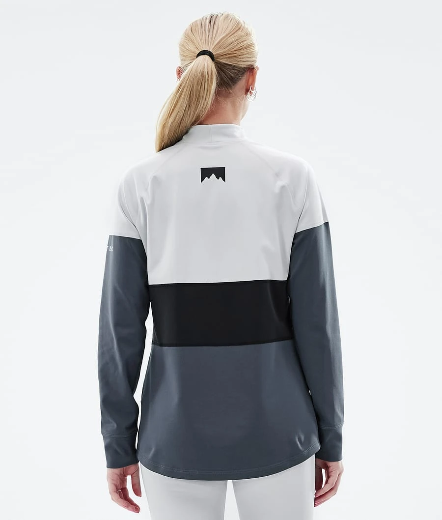 Alpha W Base Layer Top Women Light Grey/Black/Metal Blue - Image 4