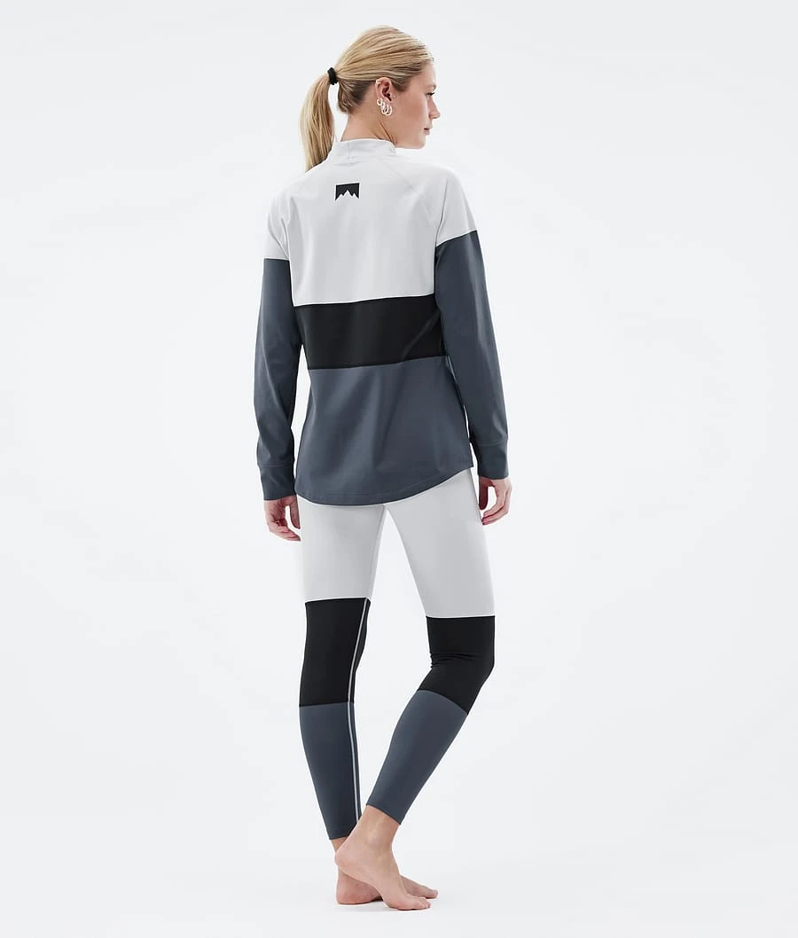 Alpha W Base Layer Top Women Light Grey/Black/Metal Blue