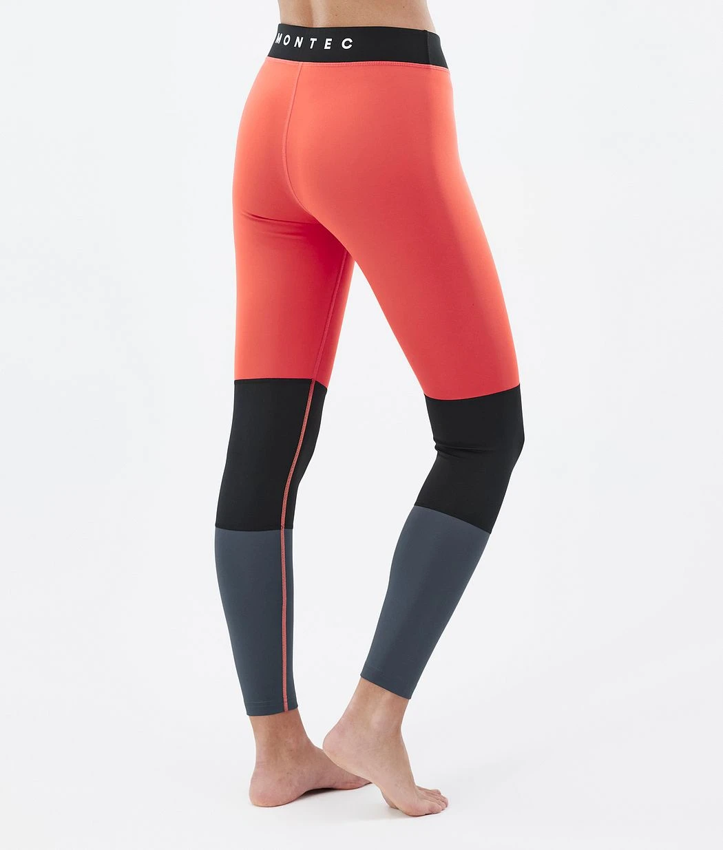 Alpha W Base Layer Pant Women Coral/Black/Metal Blue - Image 3