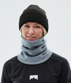 Classic Knitted Facemask Soft Blue