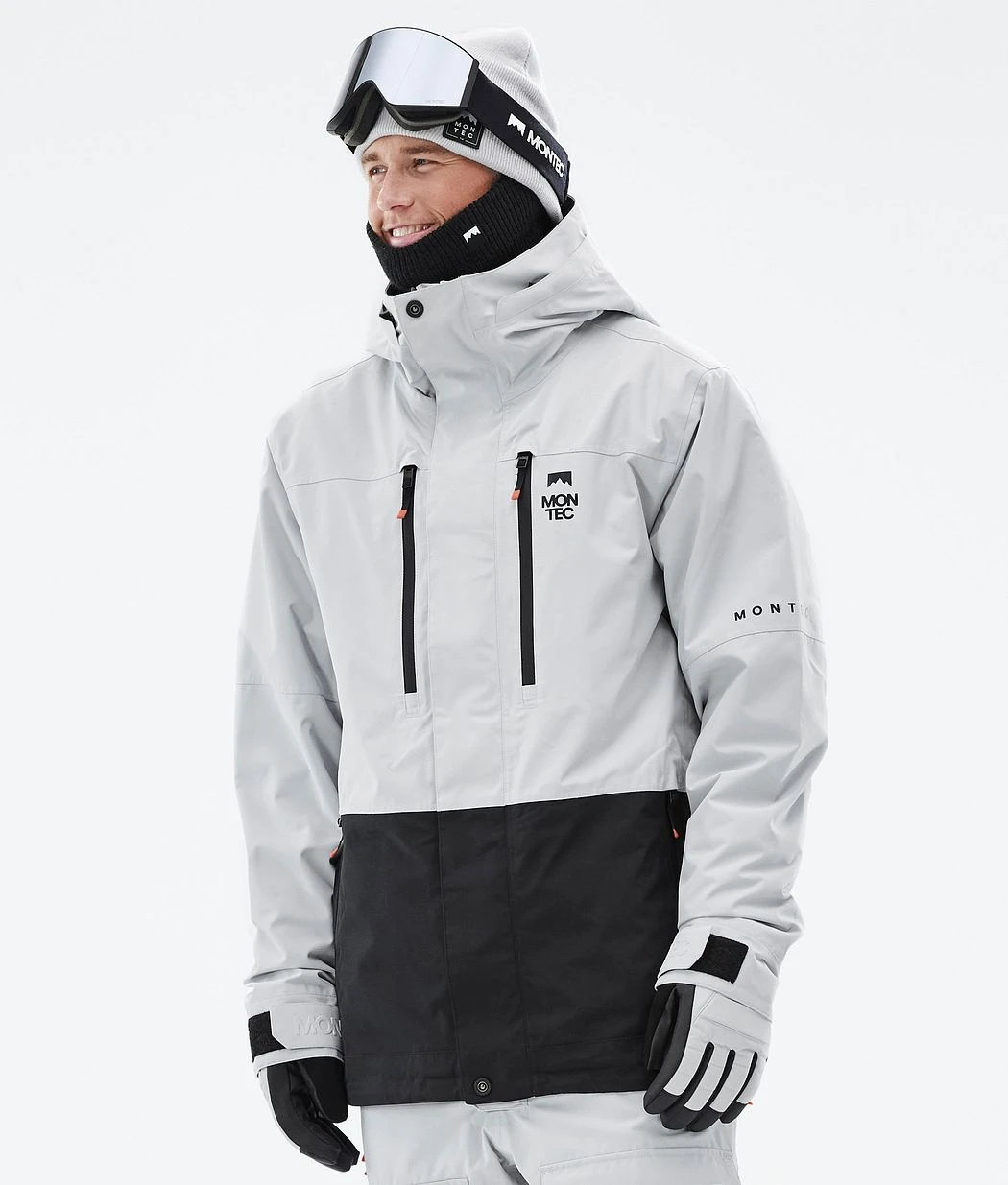 Fawk Ski Jacket Men Light Grey/Black - Image 2