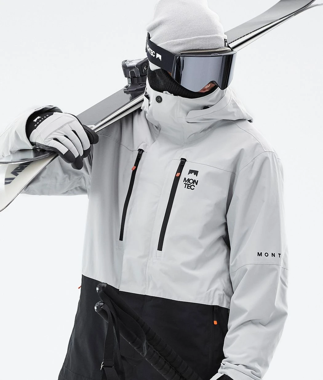 Fawk Ski Jacket Men Light Grey/Black - Image 3