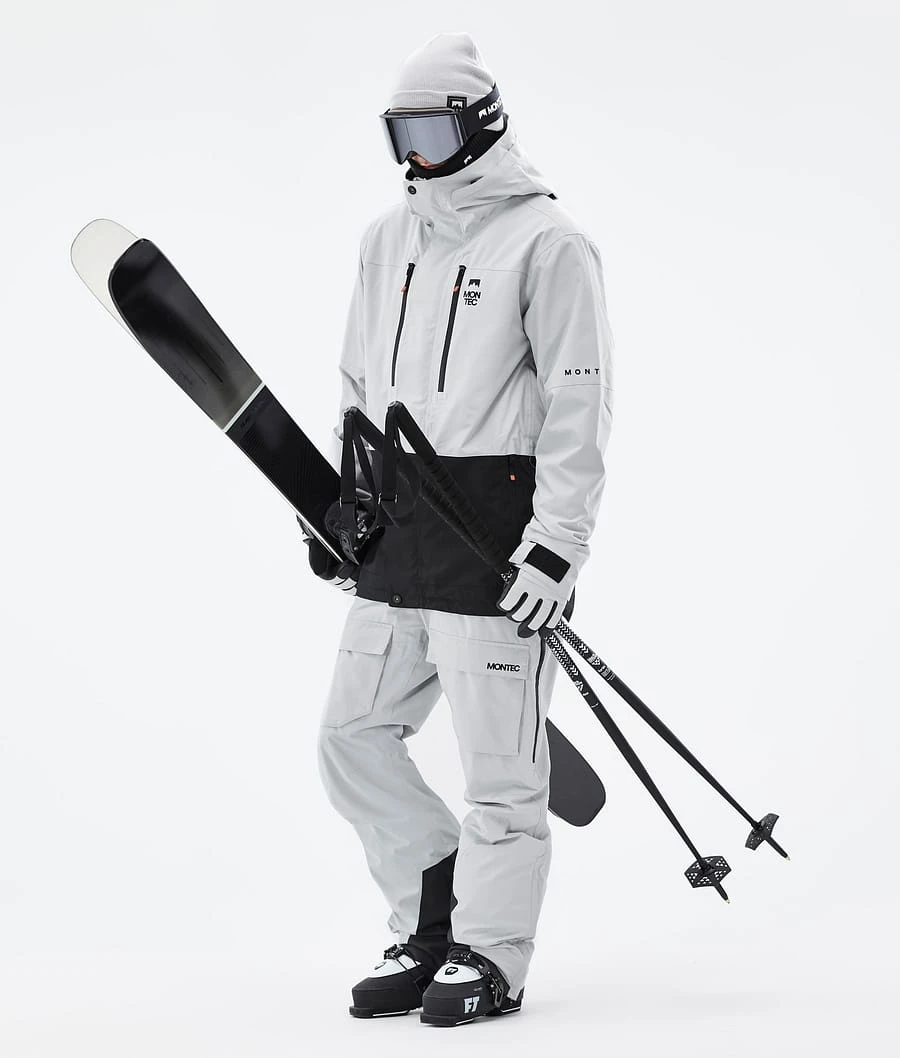 Fawk Ski Jacket Men Light Grey/Black - Image 4