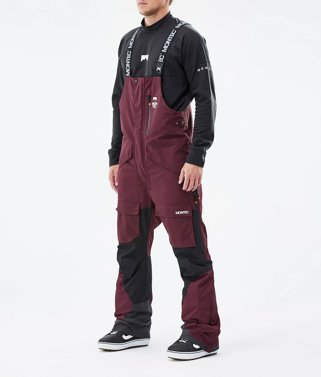 Fawk Snowboard Pants Men Burgundy/Black - Image 2