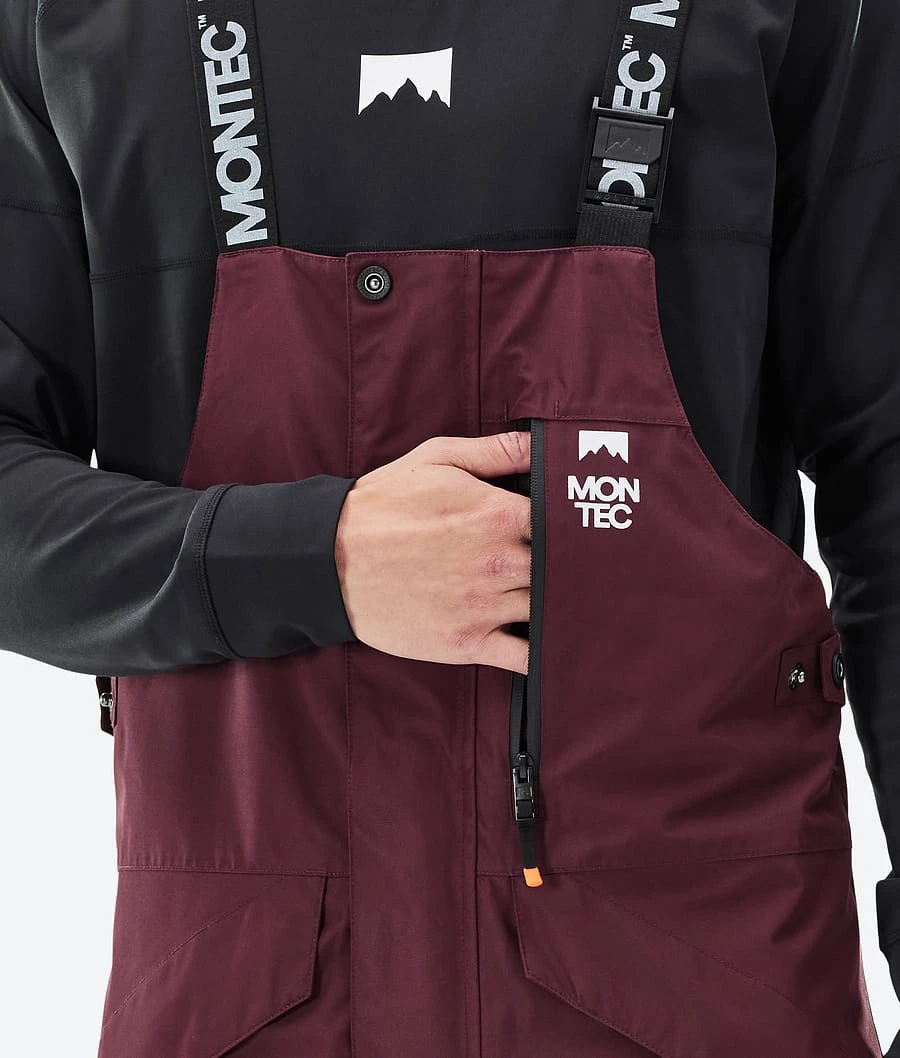 Fawk Snowboard Pants Men Burgundy/Black - Image 6