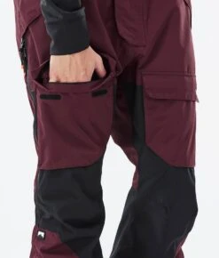 Fawk Ski Pants Men Burgundy/Black