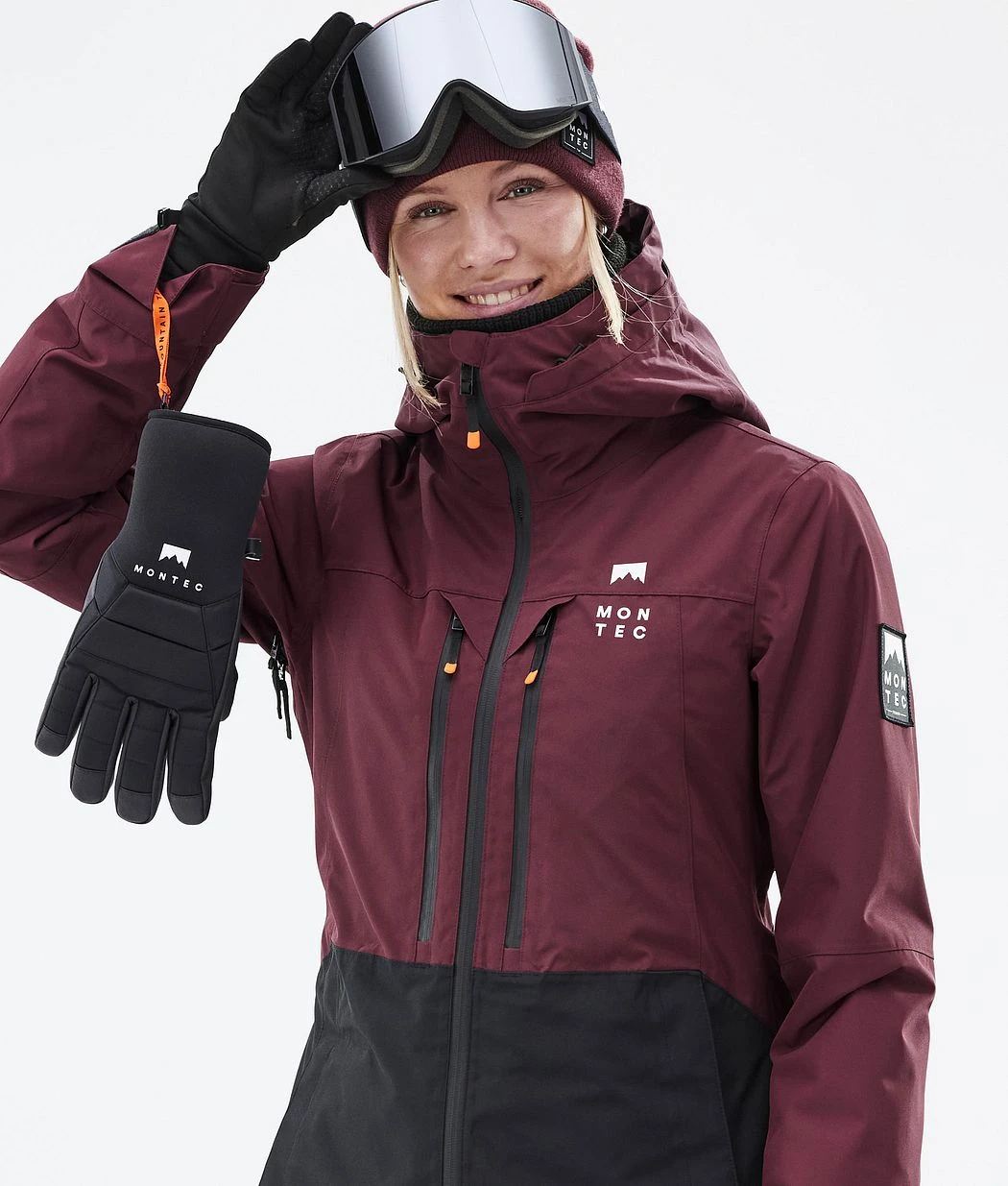 Moss W Ski Jacket Women Burgundy/Black - Image 3