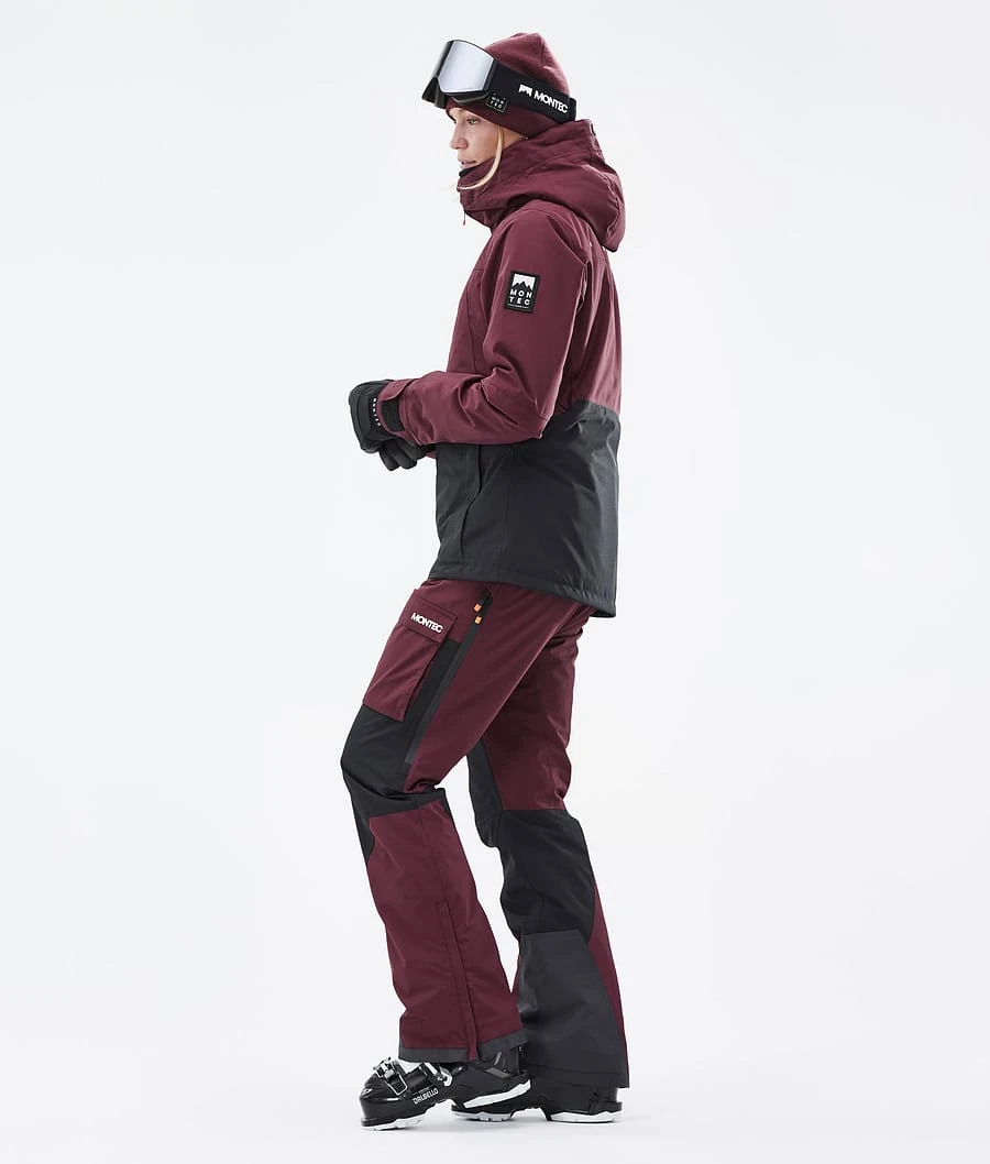 Moss W Ski Jacket Women Burgundy/Black - Image 5