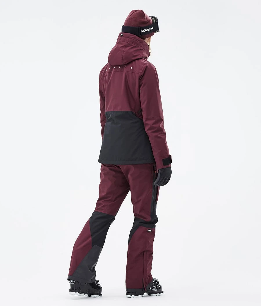 Moss W Ski Jacket Women Burgundy/Black - Image 6