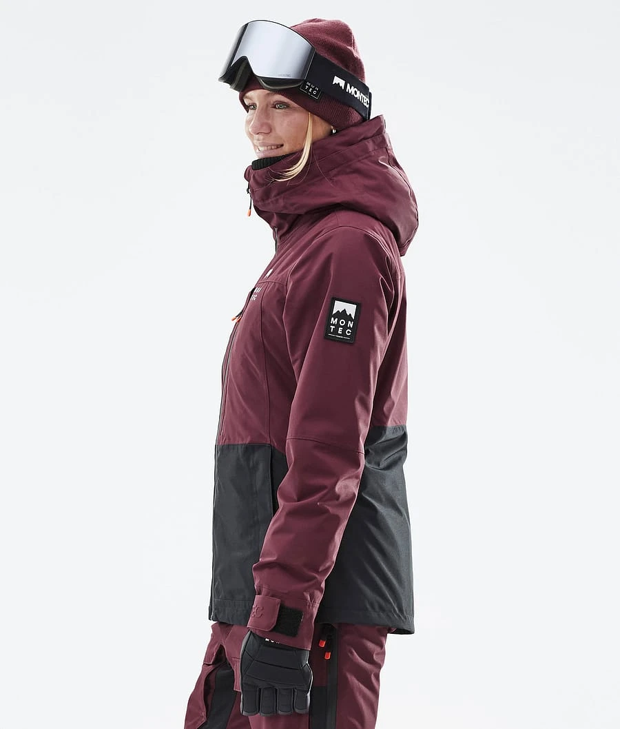 Moss W Ski Jacket Women Burgundy/Black - Image 7