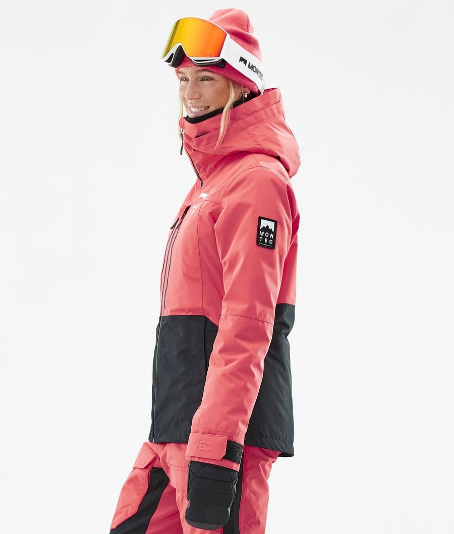 Moss W Ski Jacket Women Coral/Black - Image 7