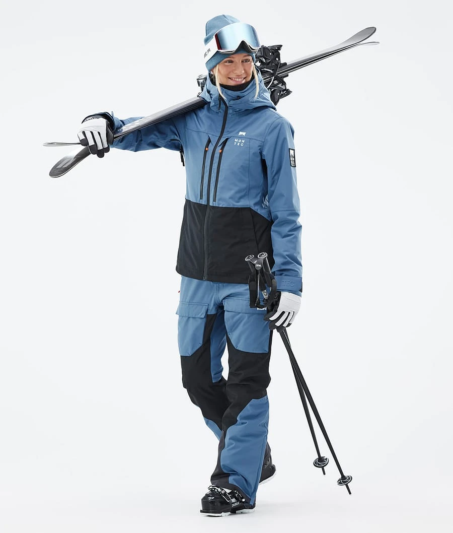Moss W Ski Jacket Women Blue Steel/Black - Image 4