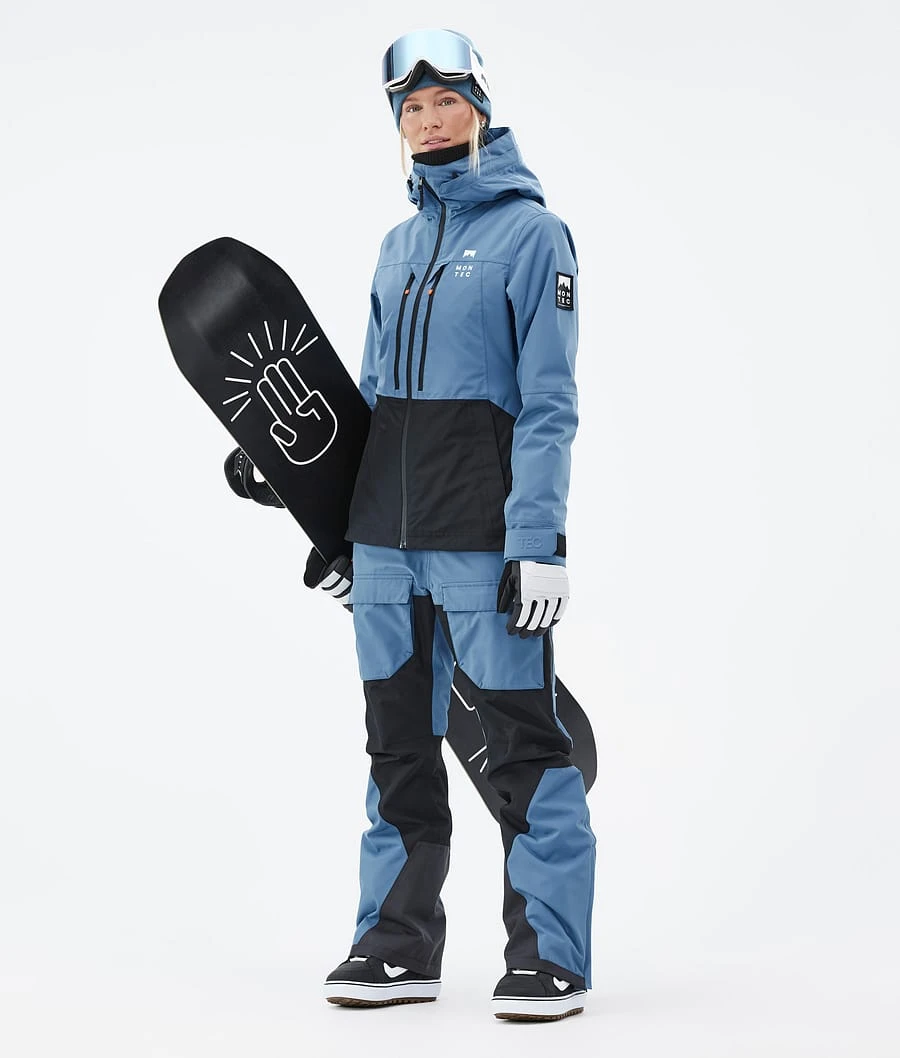 Moss W Snowboard Jacket Women Blue Steel/Black - Image 4
