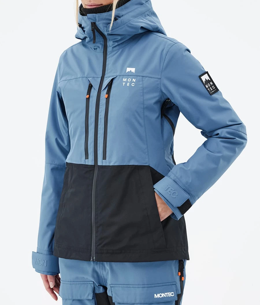 Moss W Snowboard Jacket Women Blue Steel/Black - Image 9