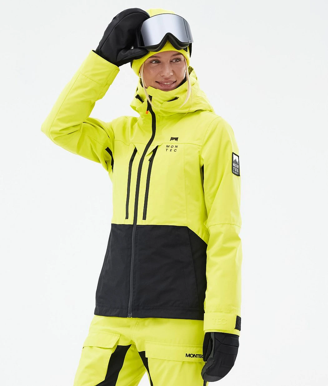 Moss W Ski Jacket Women Bright Yellow/Black - Image 2