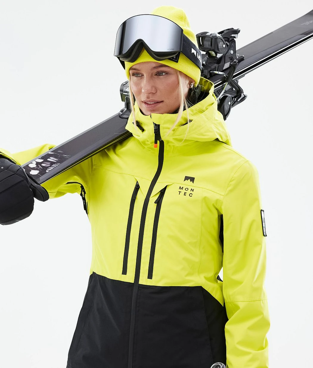 Moss W Ski Jacket Women Bright Yellow/Black - Image 3