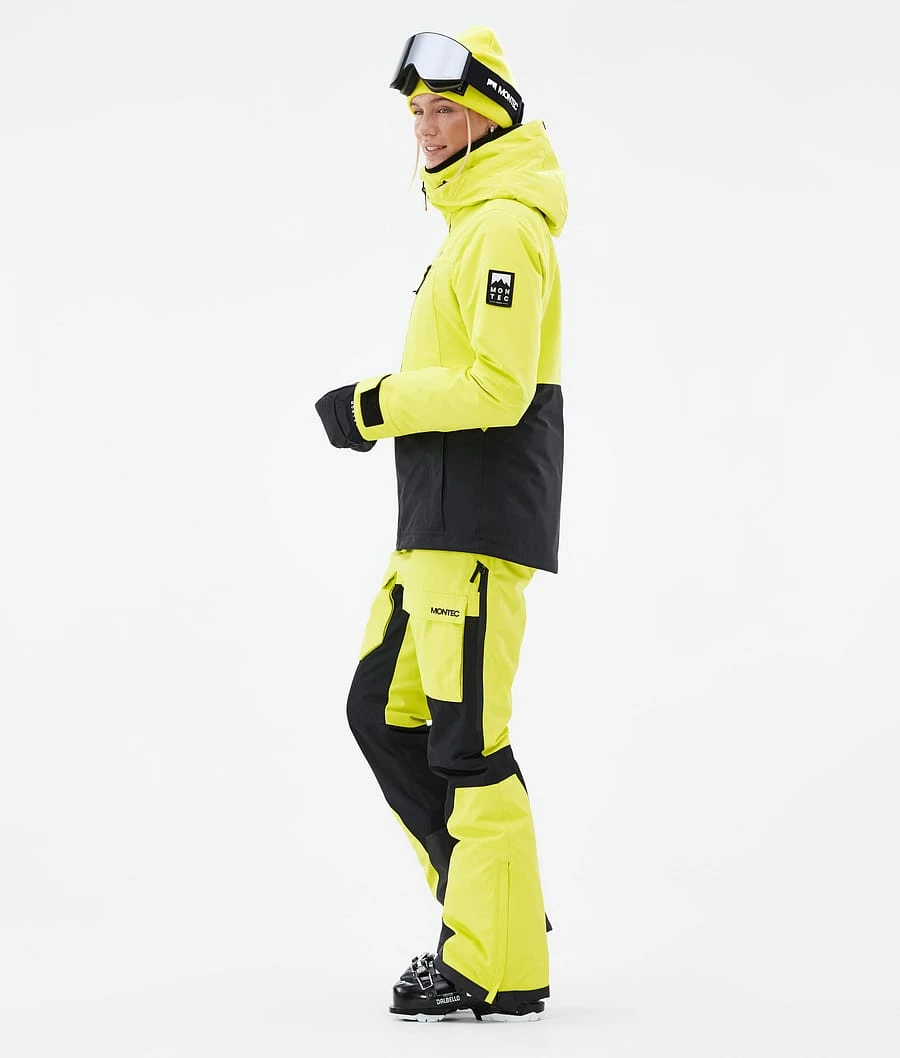 Moss W Ski Jacket Women Bright Yellow/Black - Image 5