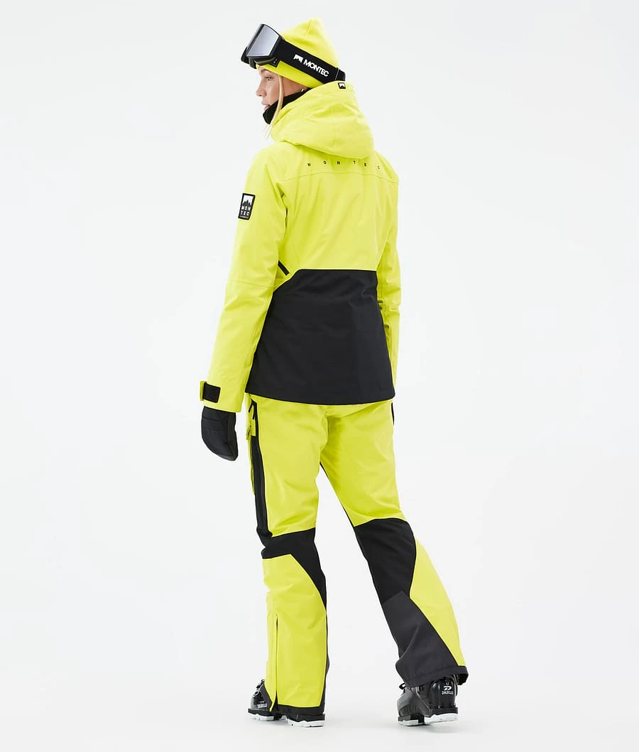 Moss W Ski Jacket Women Bright Yellow/Black - Image 6