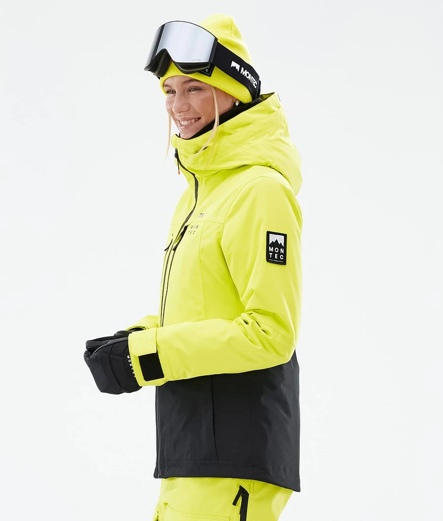 Moss W Ski Jacket Women Bright Yellow/Black - Image 7