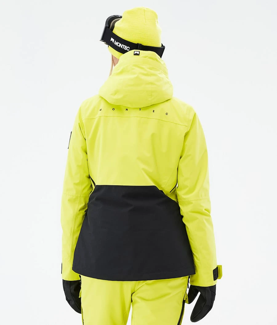 Moss W Ski Jacket Women Bright Yellow/Black - Image 8