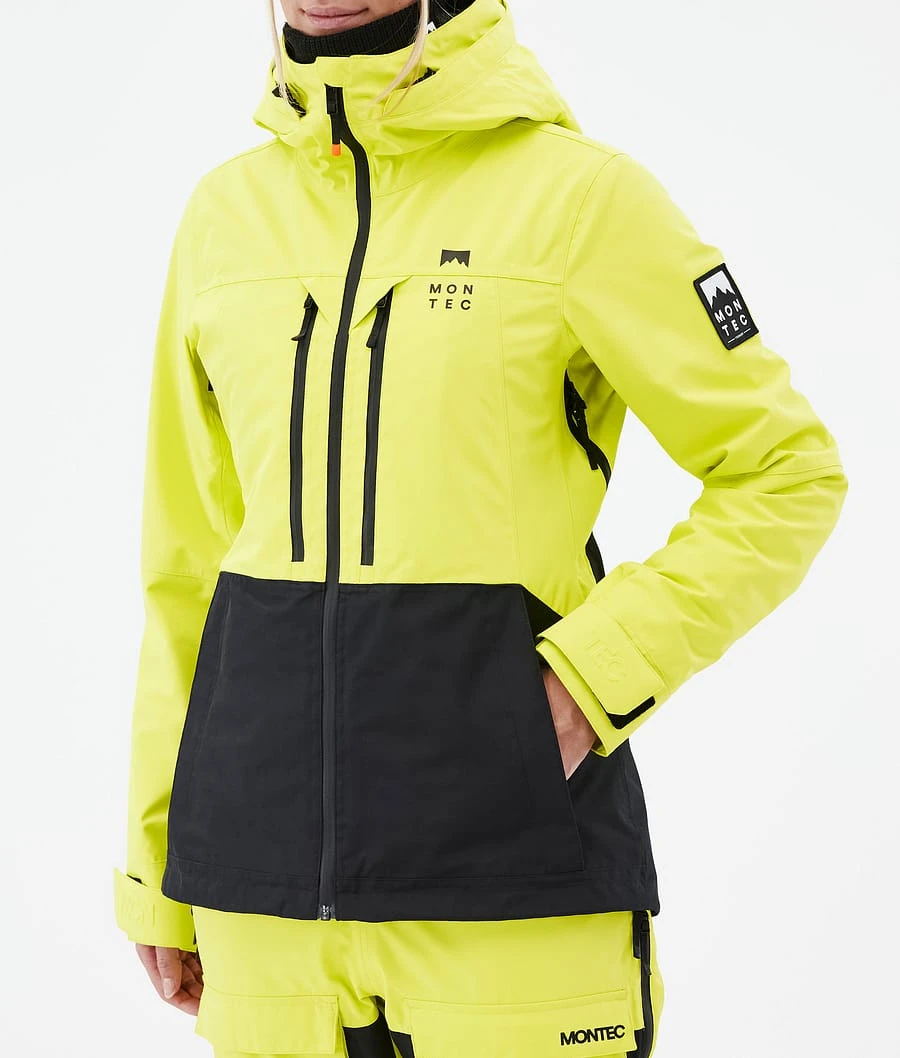 Moss W Ski Jacket Women Bright Yellow/Black - Image 9