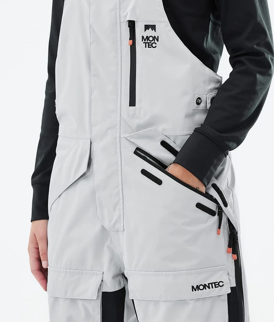 Fawk W Snowboard Pants Women Light Grey/Black/Metal Blue - Image 5