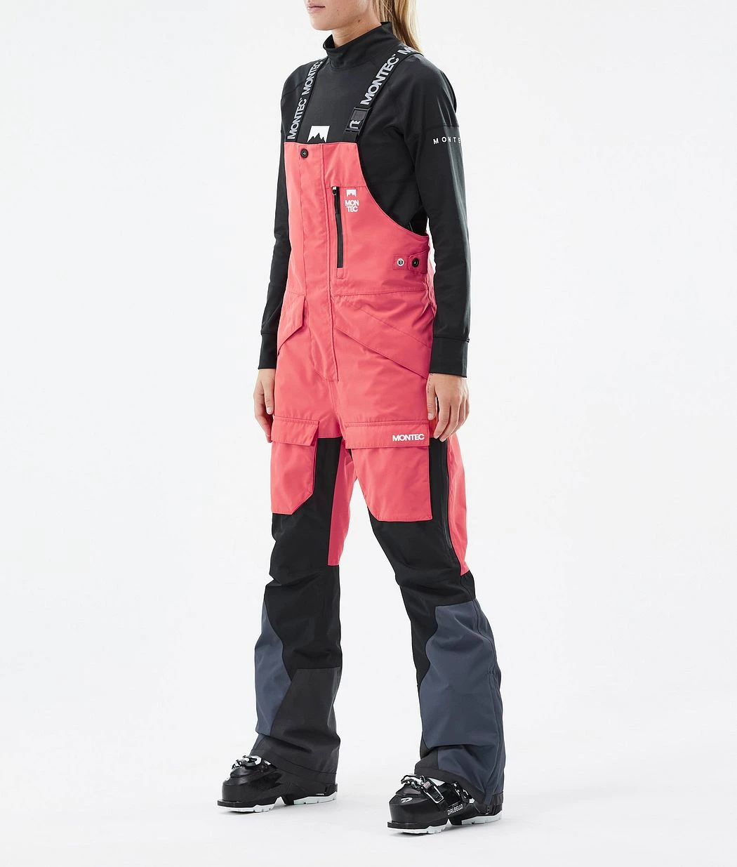 Fawk W Ski Pants Women Coral/Black/Metal Blue - Image 2