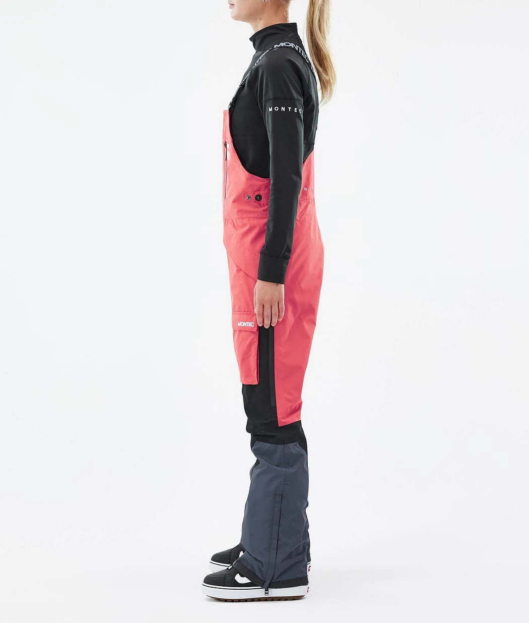Fawk W Snowboard Pants Women Coral/Black/Metal Blue - Image 3