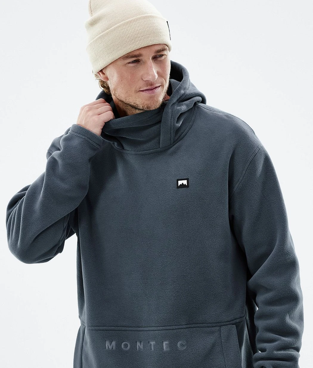 Delta Fleece Hoodie Men Metal Blue - Image 3