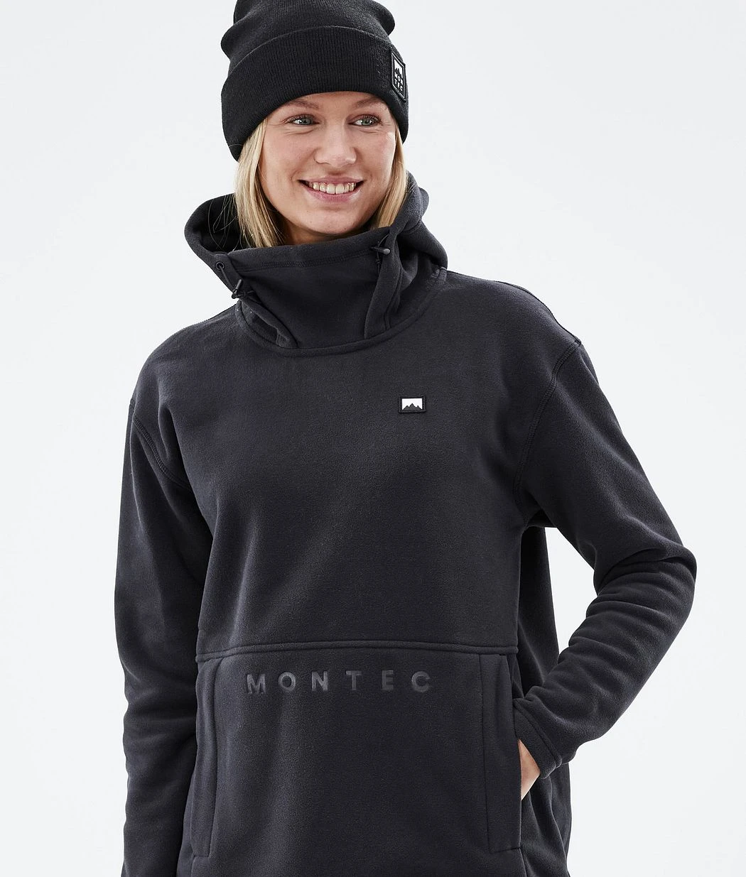 Delta W Fleece Hoodie Women Black - Image 3