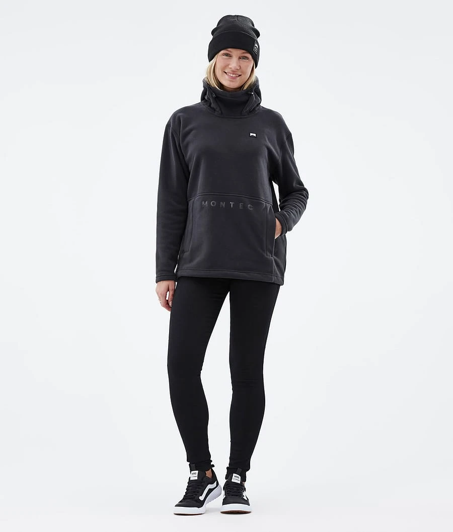 Delta W Fleece Hoodie Women Black - Image 4