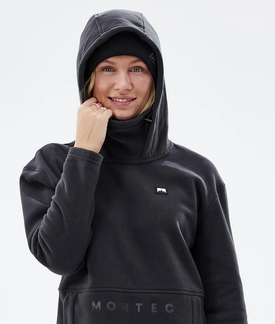 Delta W Fleece Hoodie Women Black - Image 6