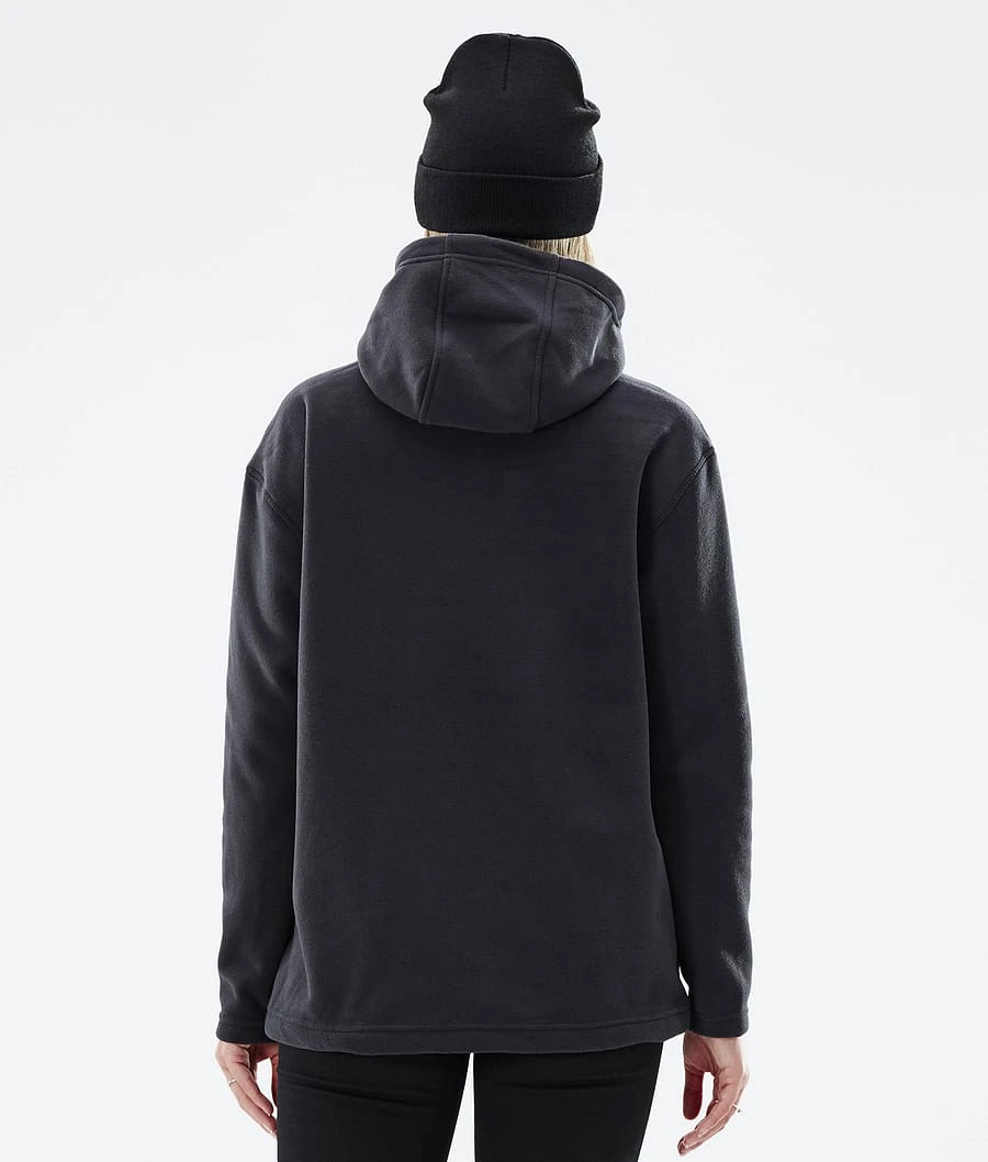 Delta W Fleece Hoodie Women Black - Image 7