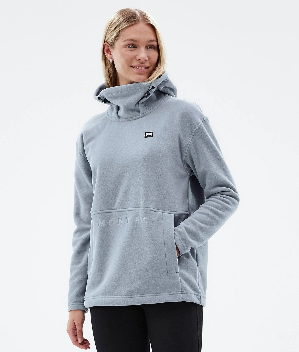 Delta W Fleece Hoodie Women Soft Blue - Image 2