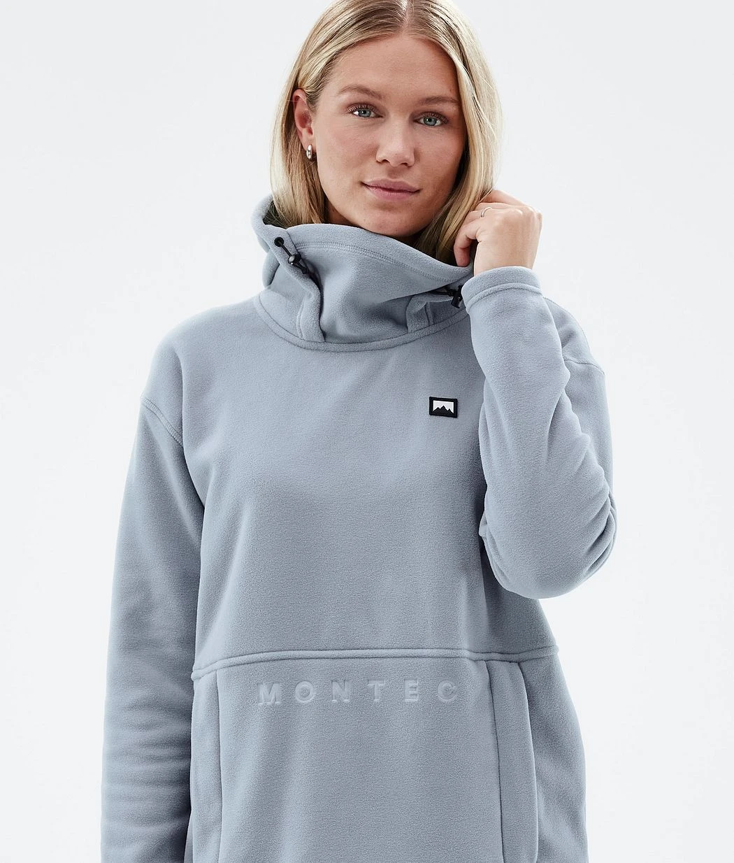 Delta W Fleece Hoodie Women Soft Blue - Image 3