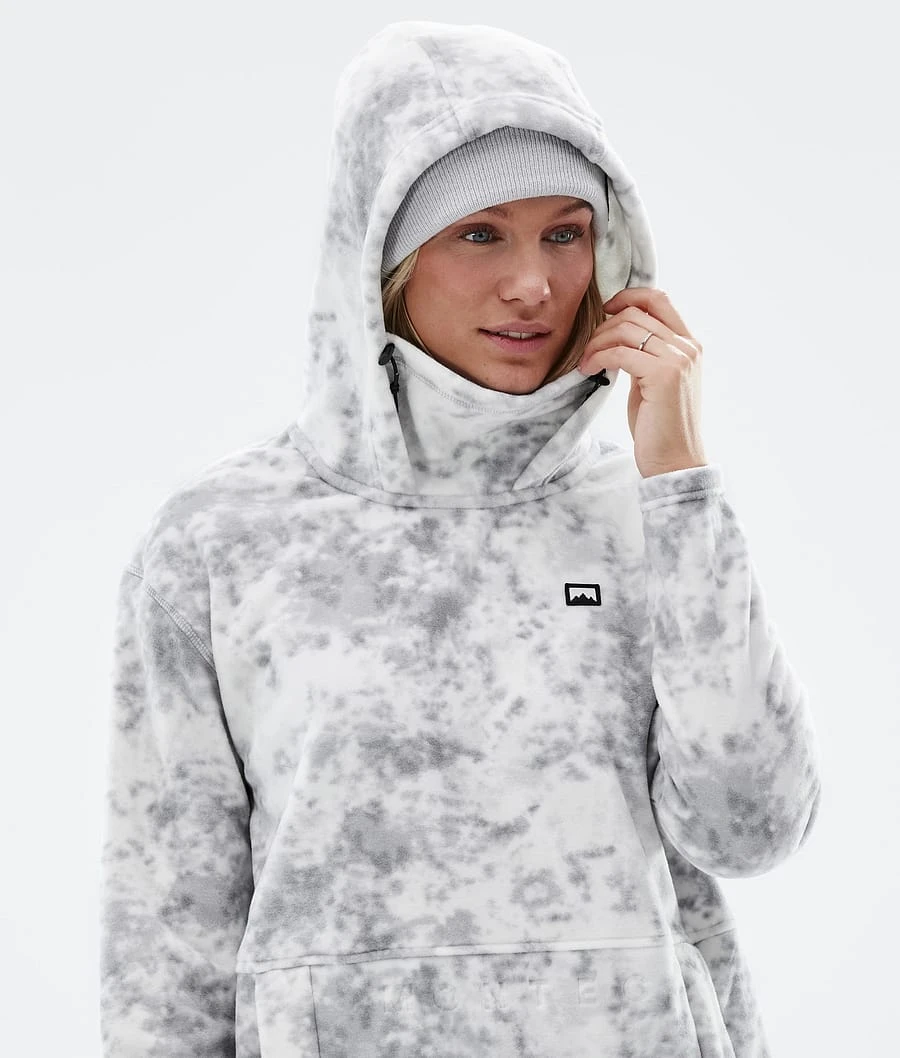 Delta W Fleece Hoodie Women Grey Tiedye - Image 6